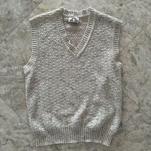 Beige Vintage Sweater Vest